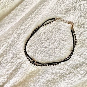 Doubled beaded choker necklace